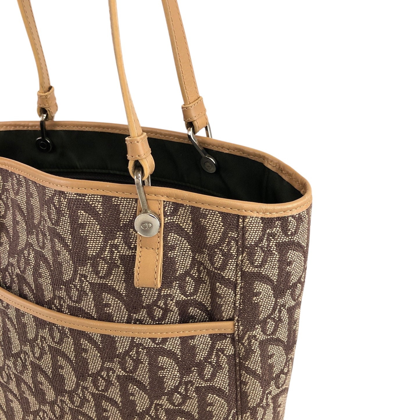 Christian Dior Trotter Shoulder bag Totebag Beige Vintage 3z4g57