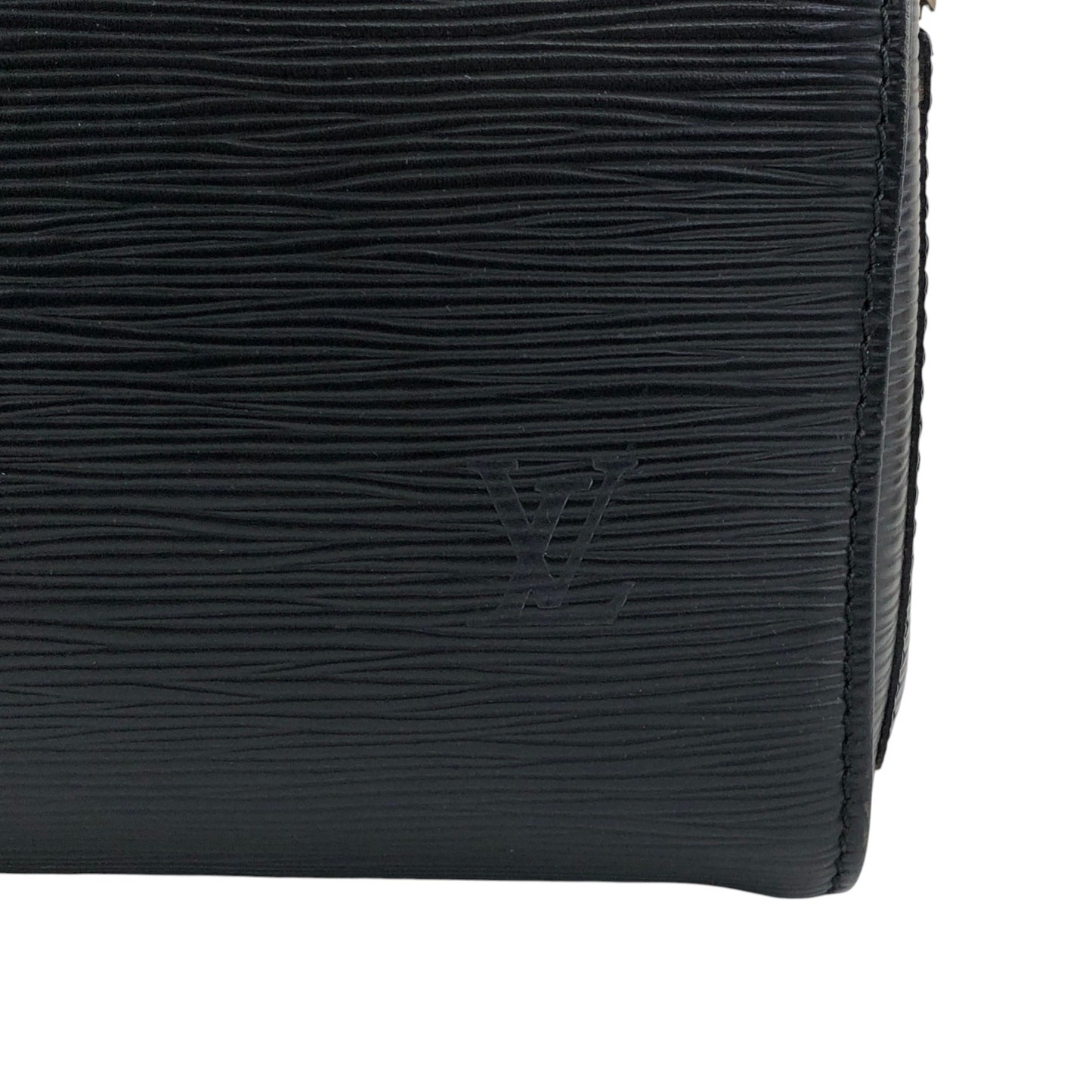 LOUIS VUITTON Epi Small Boston bag Handbag Black Vintage abz8nz