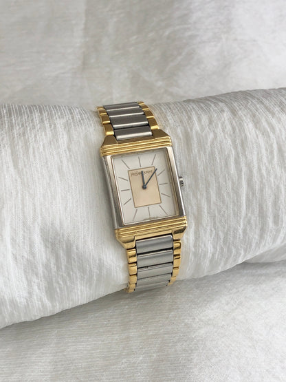 Yves Saint Laurent Quartz Watch Silver×Gold 5421-H08789Y Vintage xvmrug