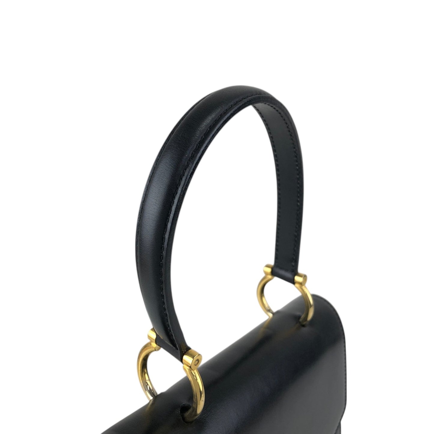 CELINE Gancini Handbag Black Vintage pvi8pi