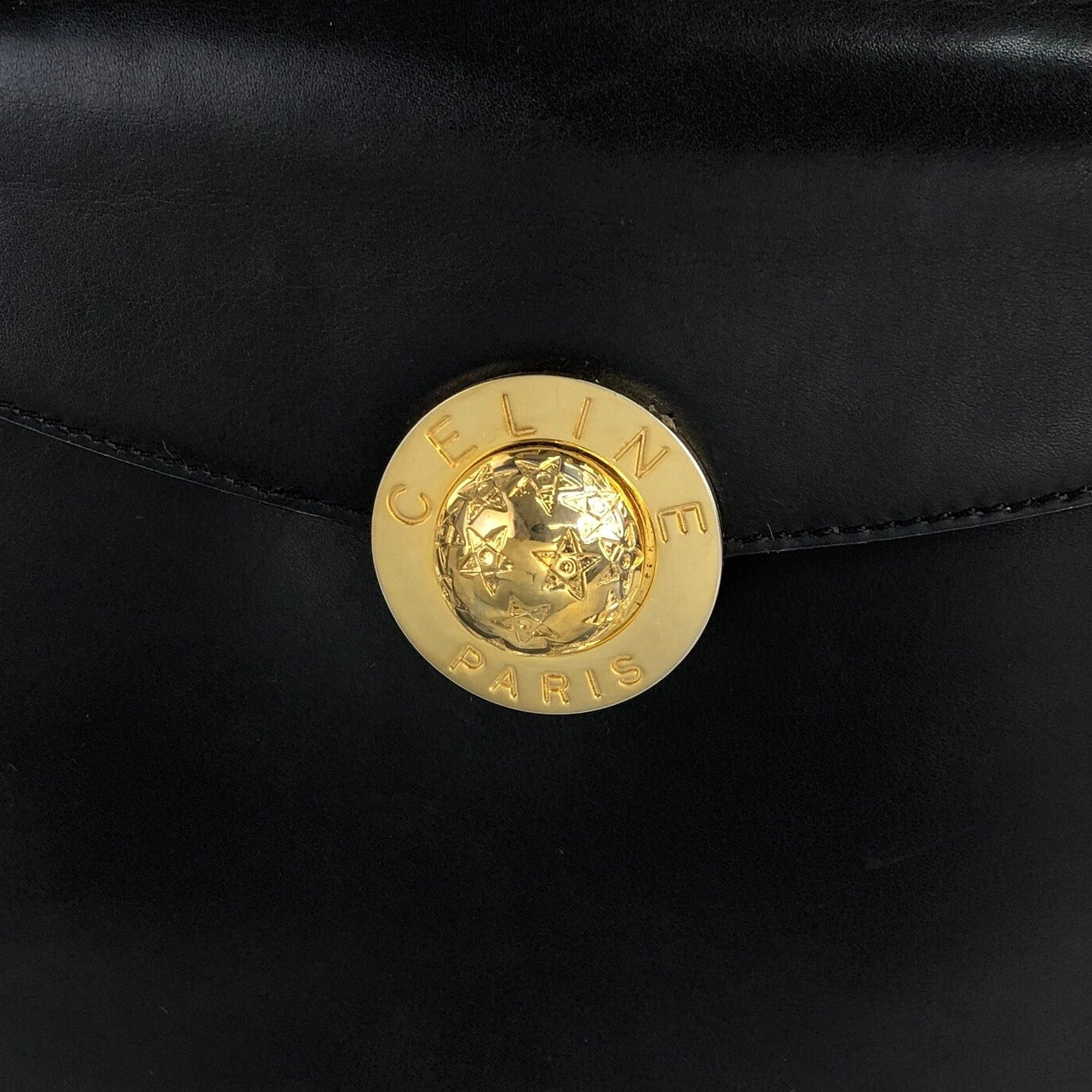 CELINE Starball Handbag Black Vintage yfnu6f