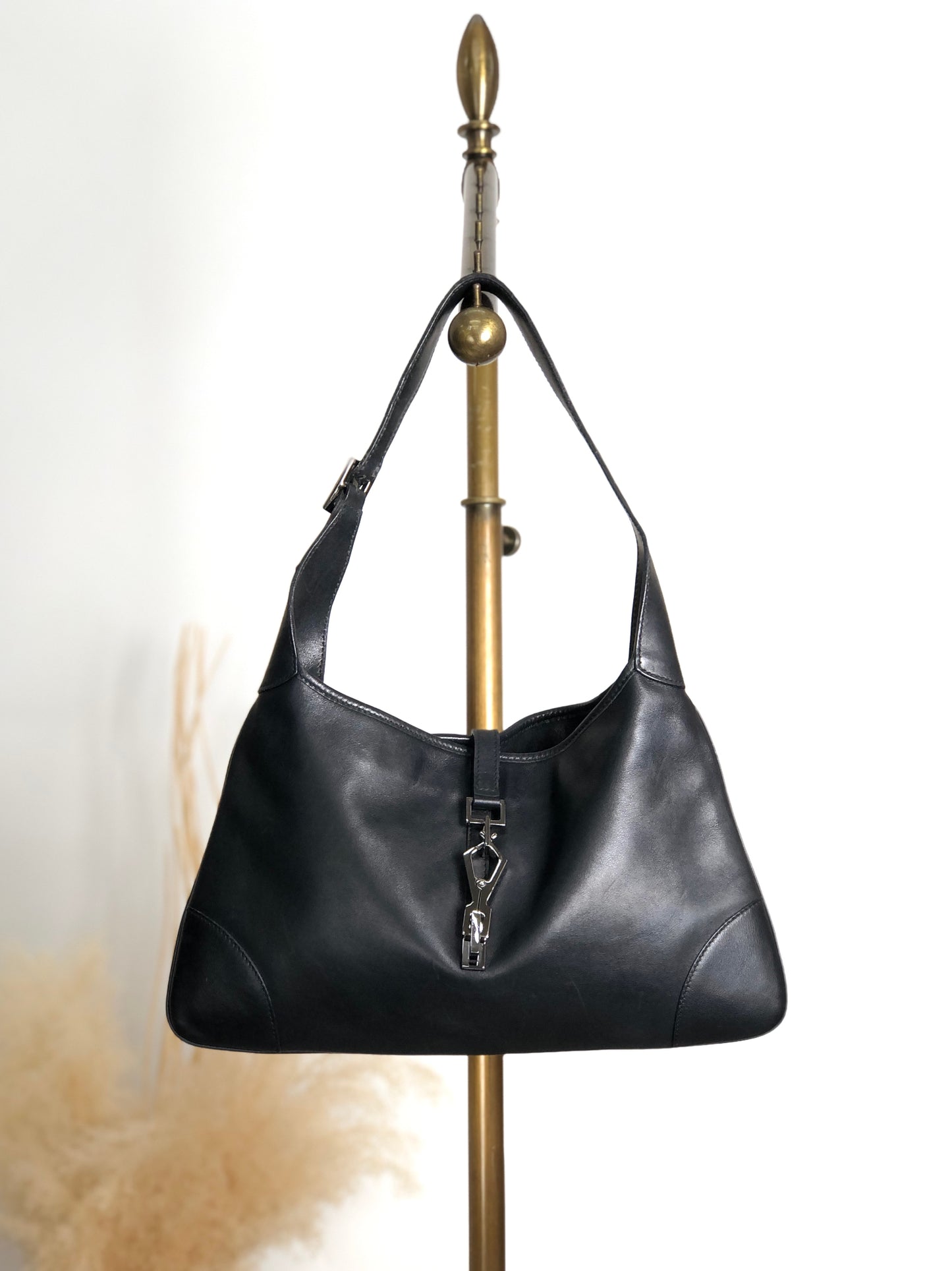 GUCCI Jackie Shoulder bag Black Vintage zv8n2e