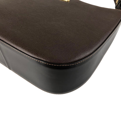 BURBERRY Logo Shoulder bag Brown Vintage 6skns5