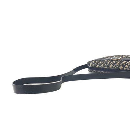 Christian Dior Trotter CD Logo 提花皮革單肩包 海軍藍 復古 gef6pa 