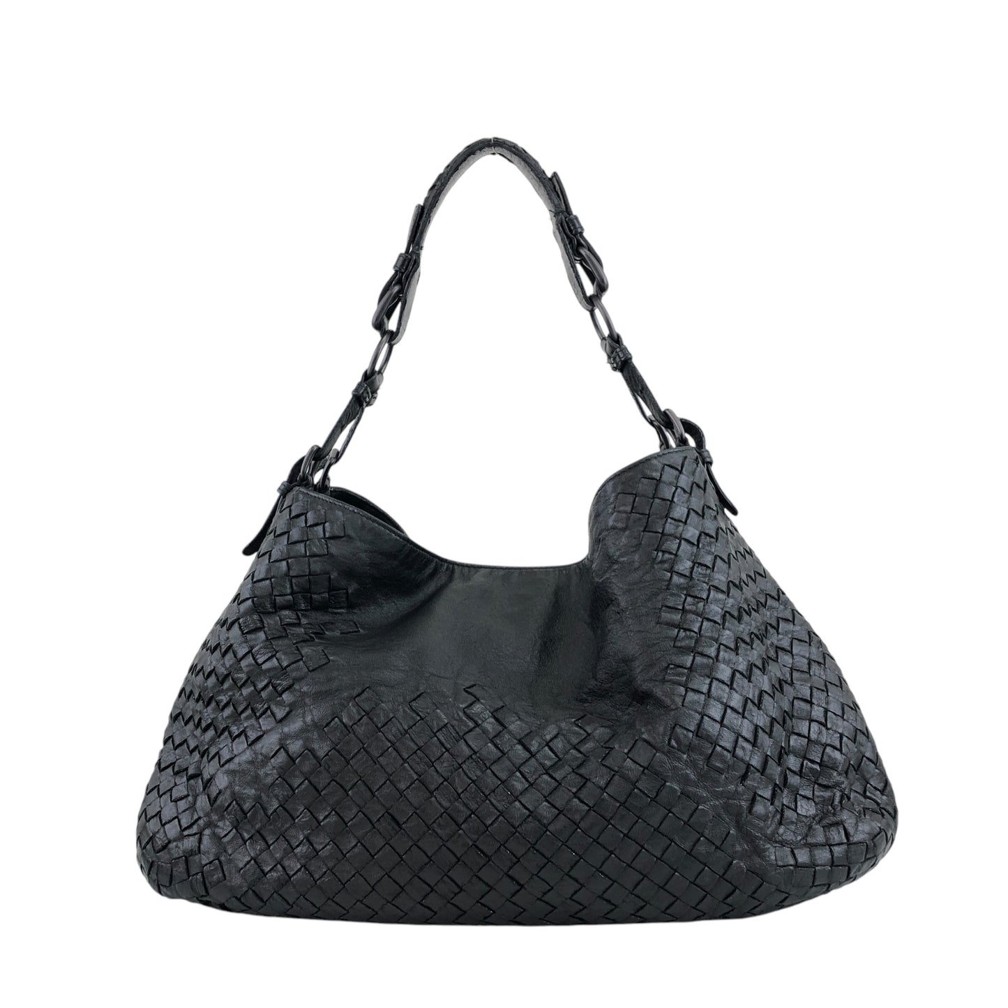 Bottega Veneta Intrecciato Shoulder bag Black Vintage 7fgs3j