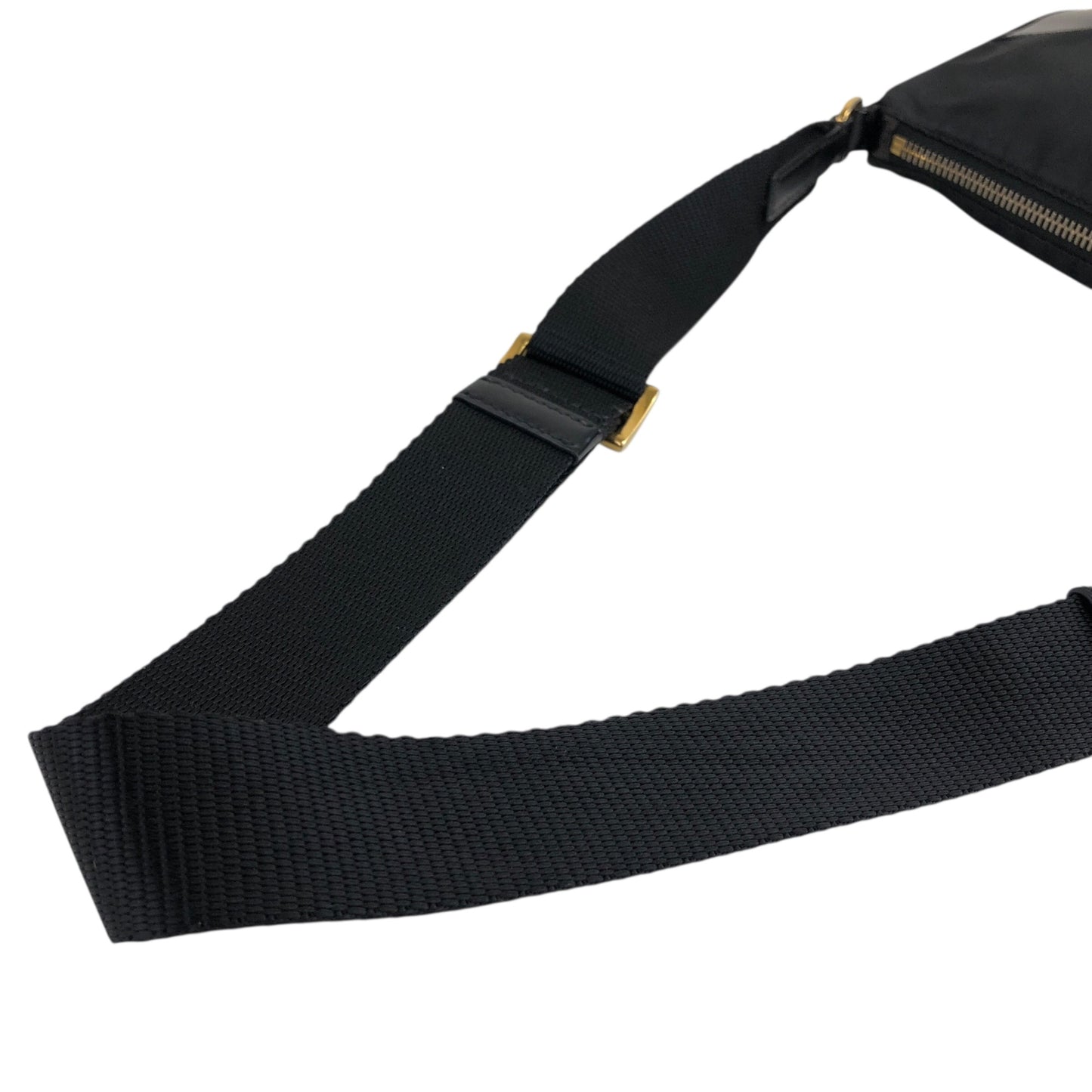 PRADA 三角形標誌單肩包 黑色 復古 st38ni