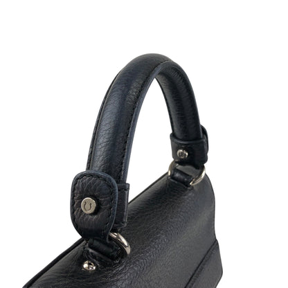 Salvatore Ferragamo Gancini Two-way Handbag Shoulder bag Black Vintage 82dd4b