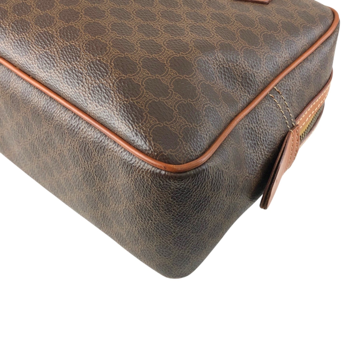 CELINE Macadam Blason Two-way Handbag Shoulder bag Brown Vintage 58rwg8