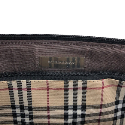 BURBERRY Front Pocket Handbag Black Vintage h2h7ny