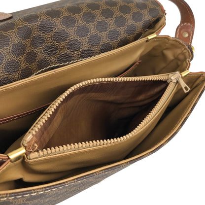 CELINE Macadam Horseshoe Shoulder bag Brown Vintage mxtw8i