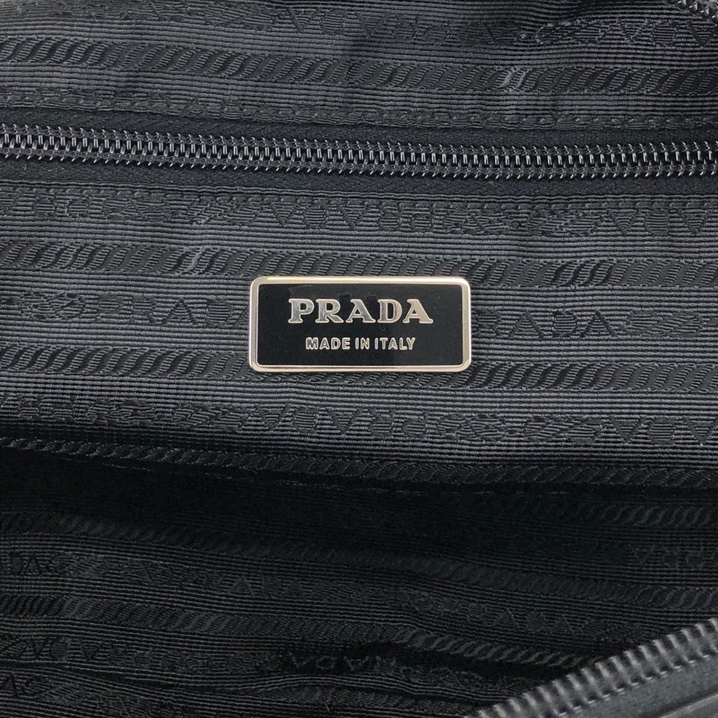 PRADA Tessuto Triangle Logo Small Boston bag Handbag Black BR3697 Vintage ftdzu4