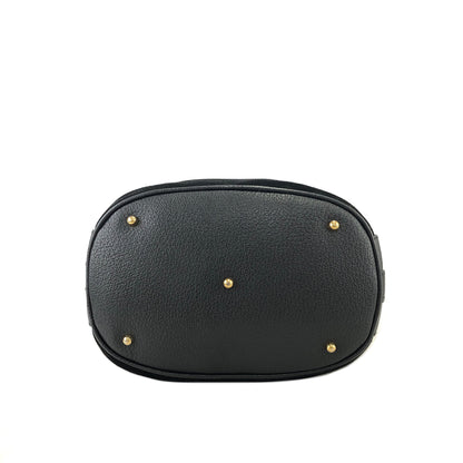 GUCCI Bamboo Handle Suede Two-way Drawstring Handbag Shoulder bag Black Vintage z3v3su