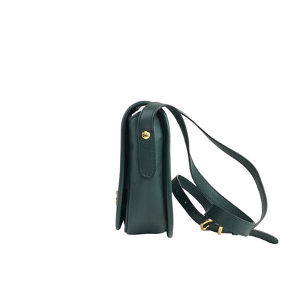 CELINE Gancini Shoulder bag Green Vintage 5xwwza