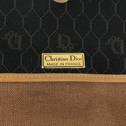 Christian Dior Honeycomb Pattern Shoulder bag Black Vintage p8wvy4