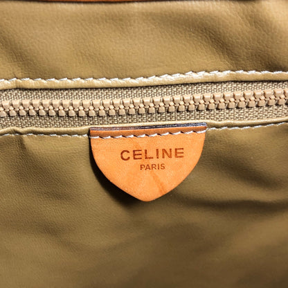 CELINE Macadam Blason Turn Lock Shoulder bag Hobobag Beige Vintage jniidp