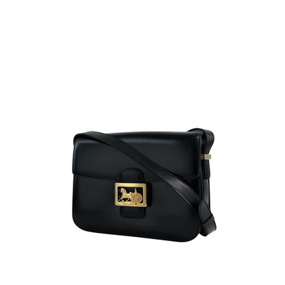 CELINE Horse Carriage Shoulder bag Black Vintage bxg55y