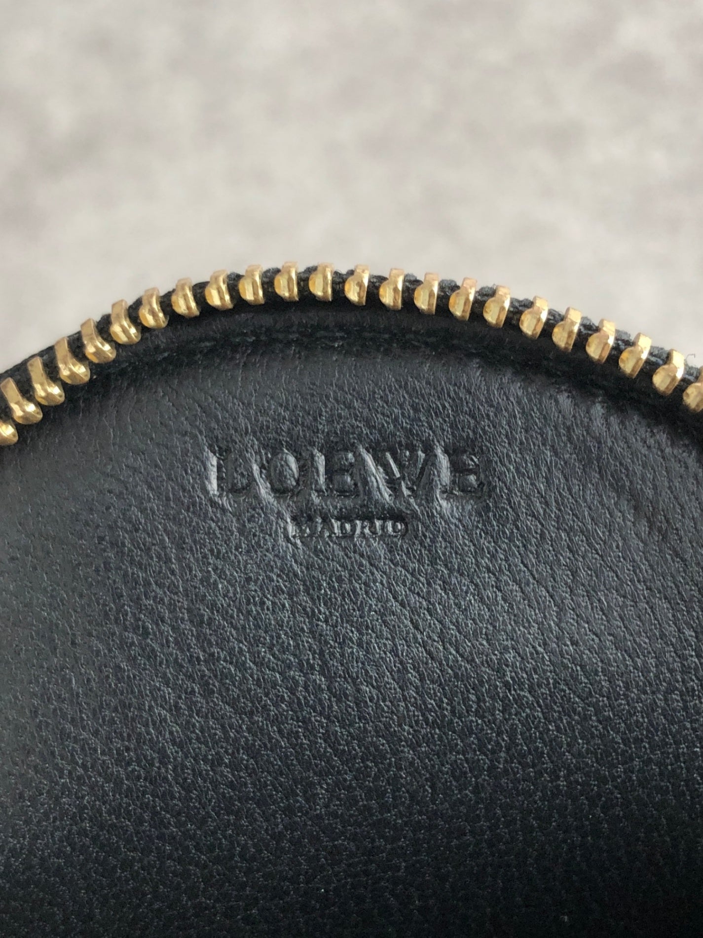 LOEWE Anagram Coin Purse Black Vintage 84bggt