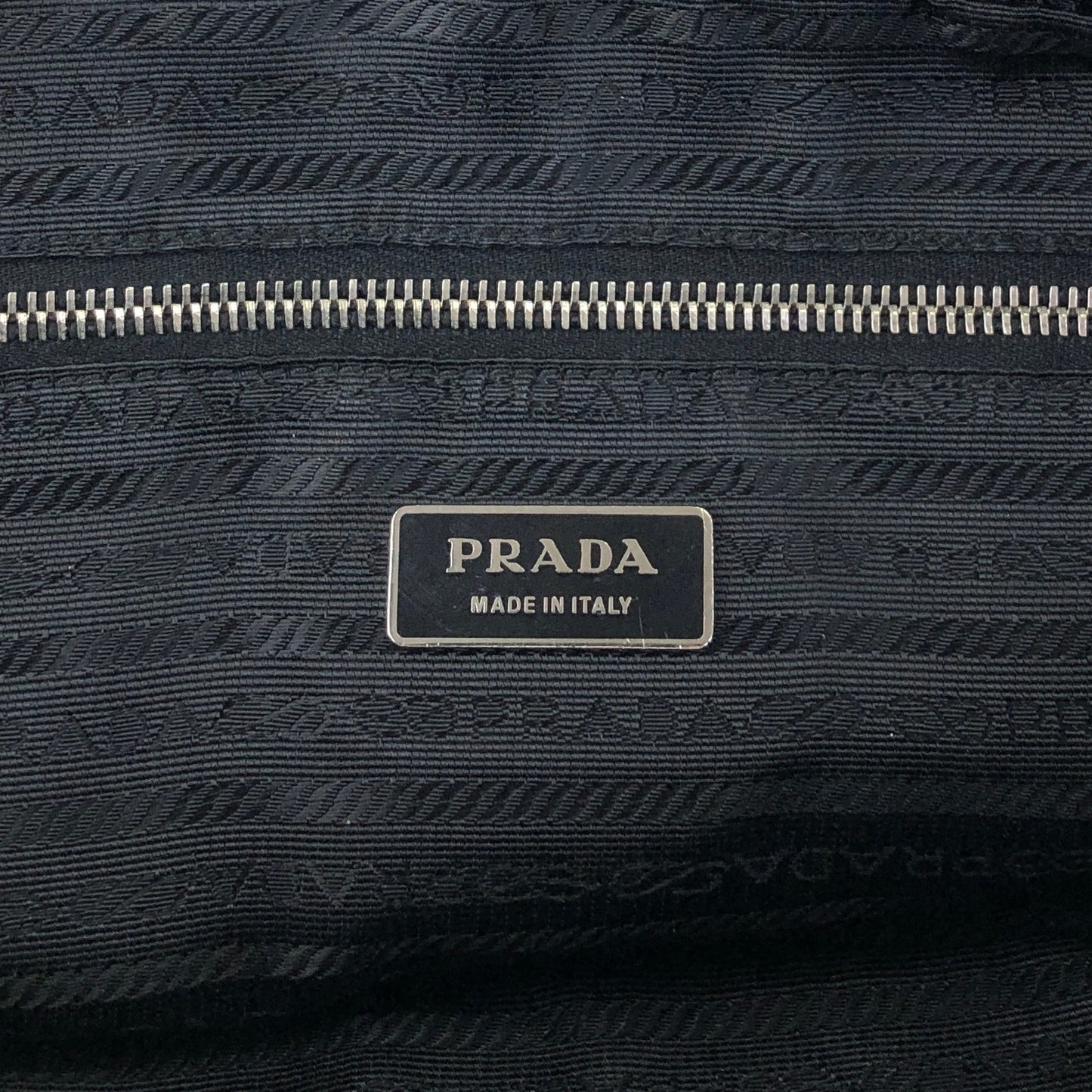PRADA Logo Embossed Small Boston bag Handbag Black Vintage wuztbm
