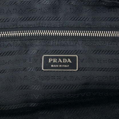 PRADA Logo Embossed Small Boston bag Handbag Black Vintage wuztbm