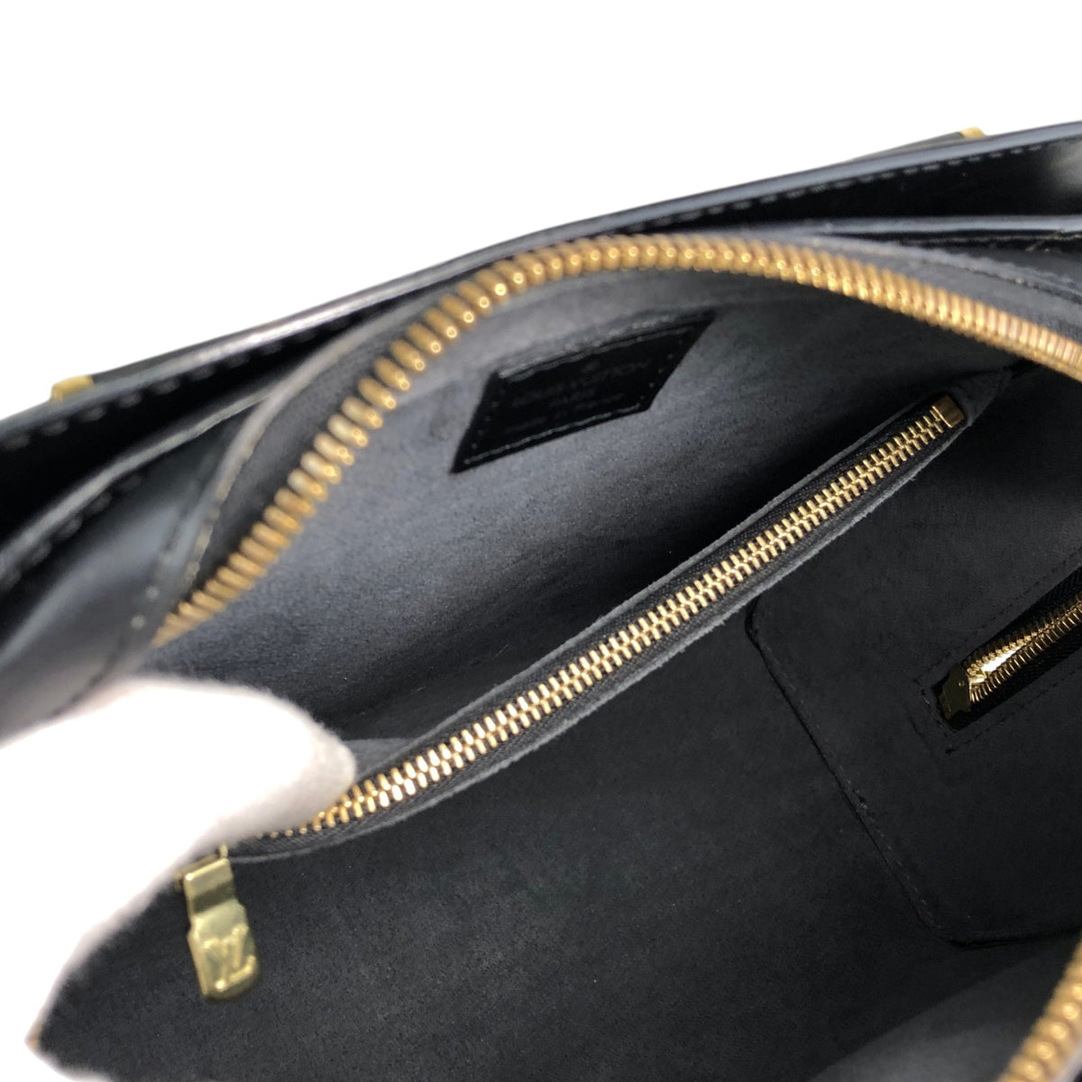 LOUIS VUITTON Epi Handbag Black Vintage dfb7ei