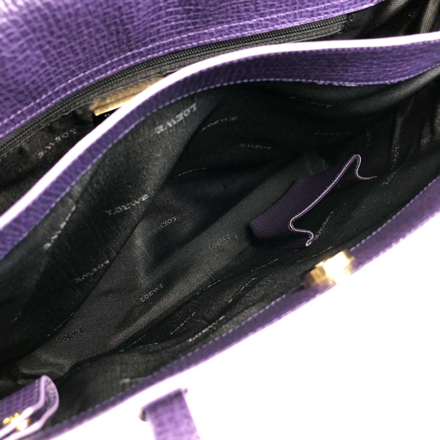 LOEWE Logo Embossed Handbag Purple Vintage rxpumj