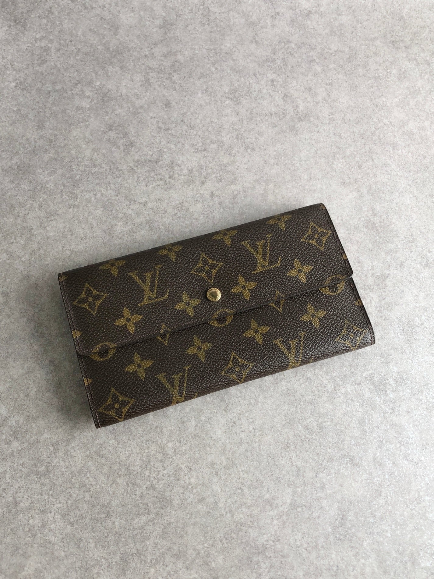 LOUIS VUITTON Monogram Long Wallet Brown M61215 Vintage nm2cm2