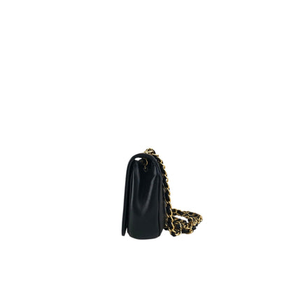 CHANEL Coco Mark Chain Shoulder bag Black Vintage p4crvh