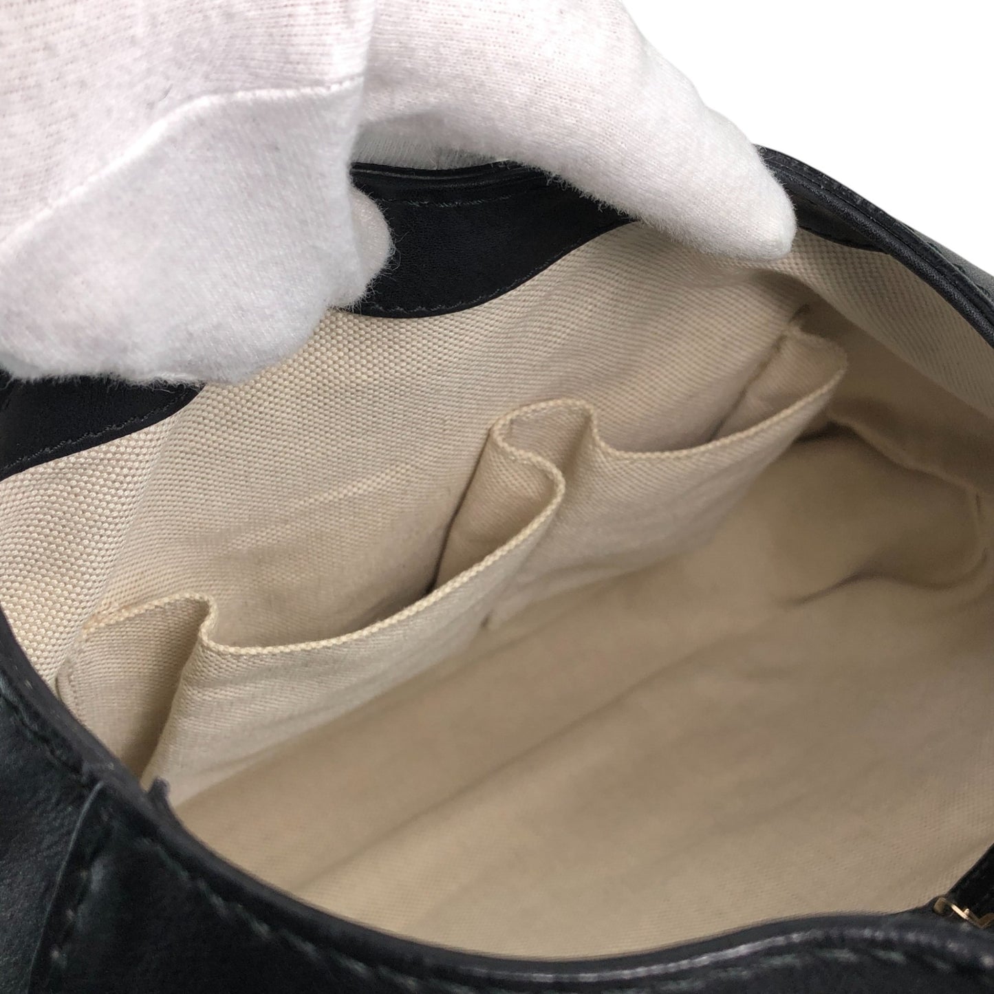 GUCCI Jackie Shoulder bag Black Vintage k7dm3y