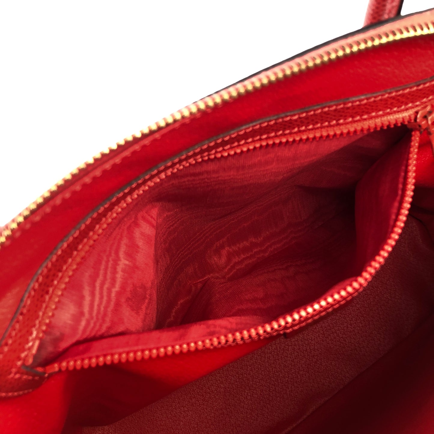 CELINE Leather Two-way Handbag Shoulder bag Red Vintage kpakv5