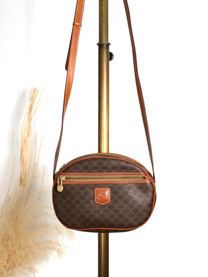 CELINE Macadam  Blason Shoulder bag Brown Vintage t4wybd