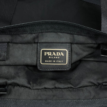 PRADA Tessuto Triangle Logo Totebag Black Vintage gc7j3j