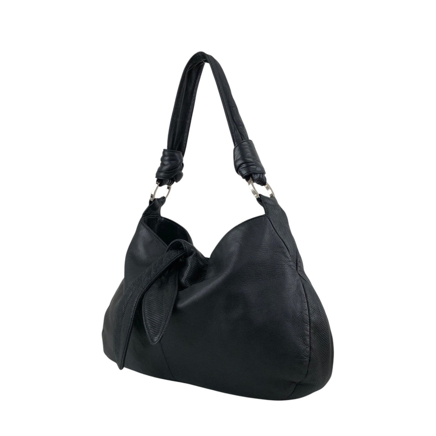 LOEWE Anagram Shoulder bag Hobobag Black Vintage 4gd3uv
