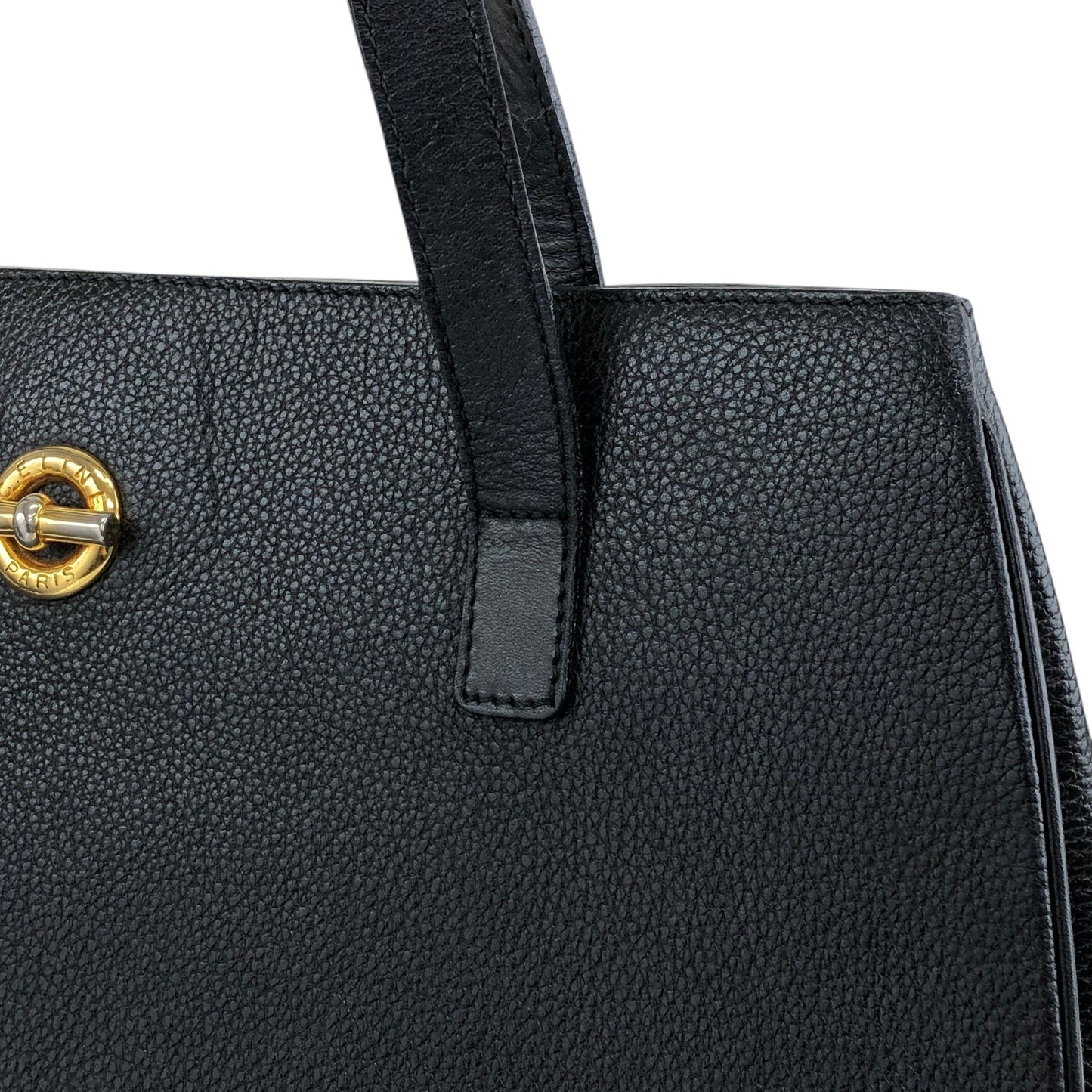 CELINE Toggle Clasp Handbag Totebag Black Vintage vaw4nd