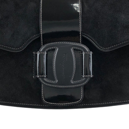Salvatore Ferragamo Gancini Shoulder bag Black Vintage p6iss8