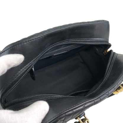Christian Dior Cannage Small Boston bag Handbag Black Vintage ffmc6u