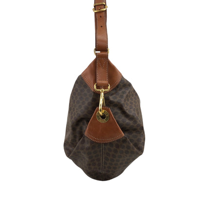 CELINE Macadam Round Shoulder bag Brown Vintage ckh8g4