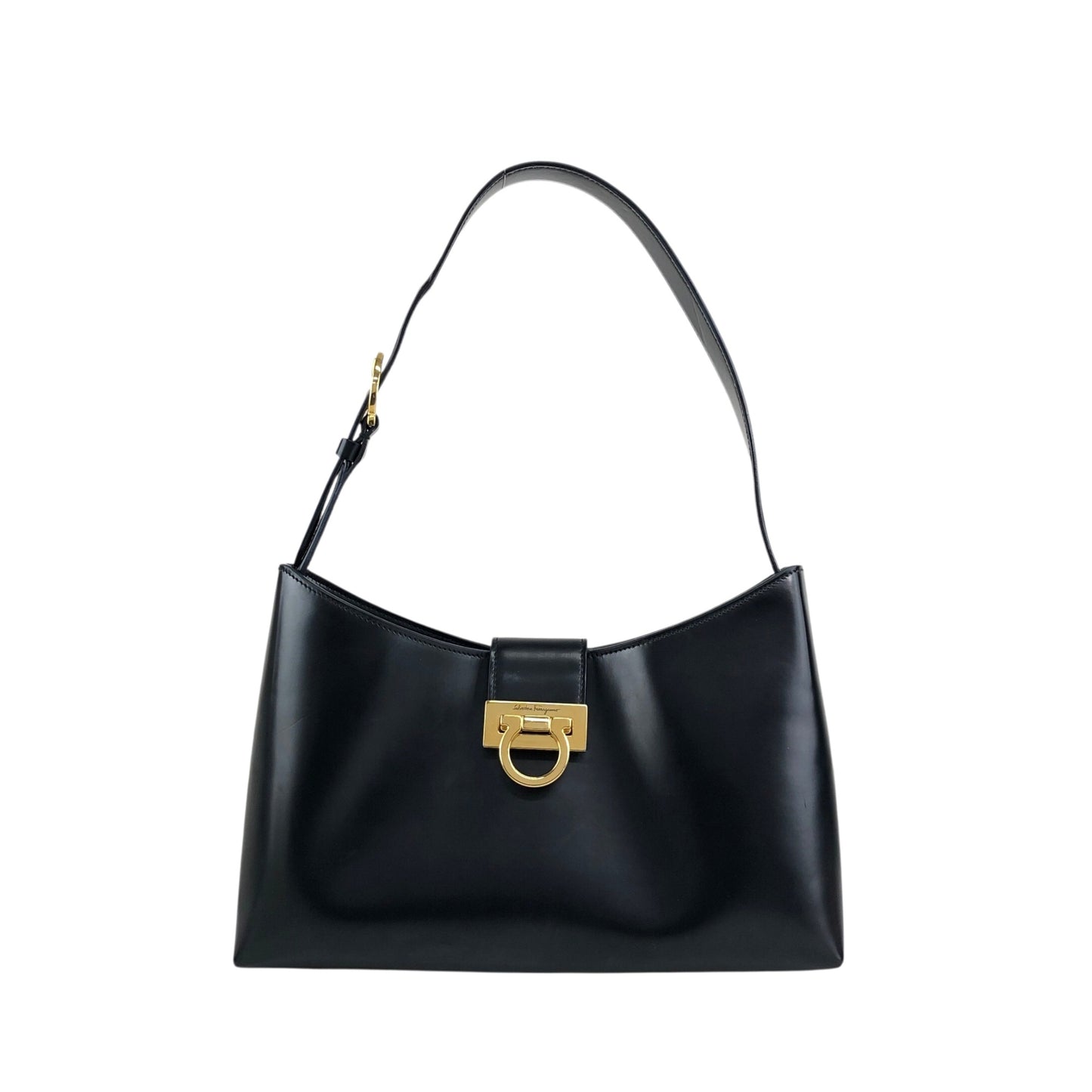 Salvatore Ferragamo Gancini Shoulder bag Black Vintage n7zn28