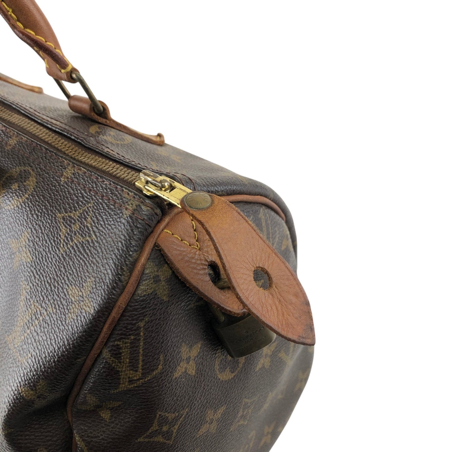 LOUIS VUITTON Monogram Handbag  Boston bag Brown Vintage 46eajv