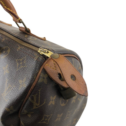 LOUIS VUITTON Monogram Handbag  Boston bag Brown Vintage 46eajv