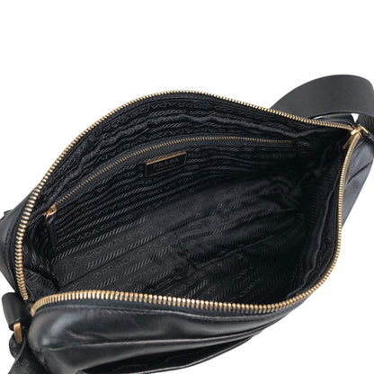 PRADA Padlock Shoulder bag Black Vintage thx6f8