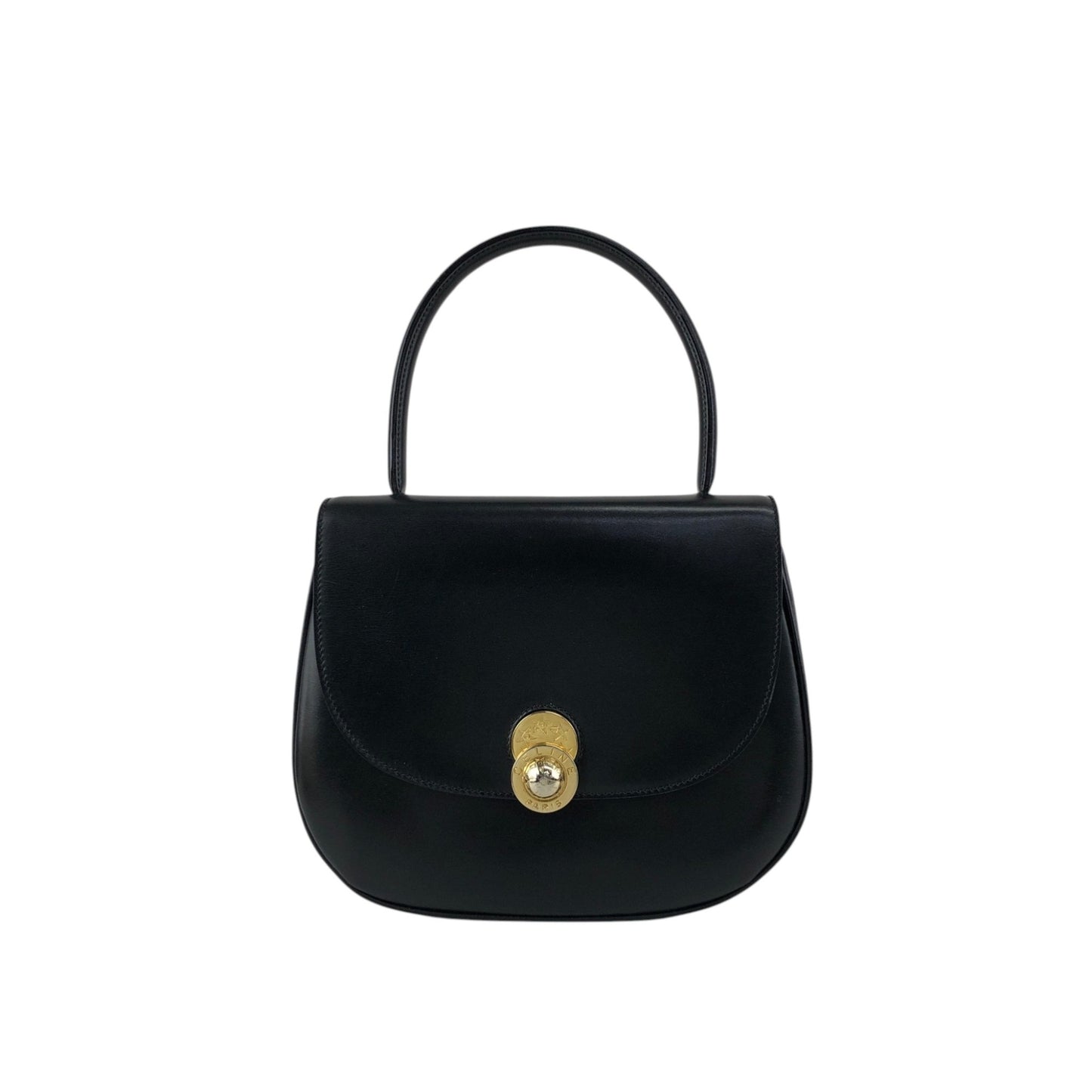 CELINE Starball Top Handle Handbag Black Vintage idde2j