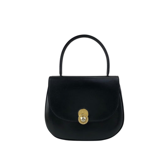 CELINE Starball Top Handle Handbag Black Vintage idde2j