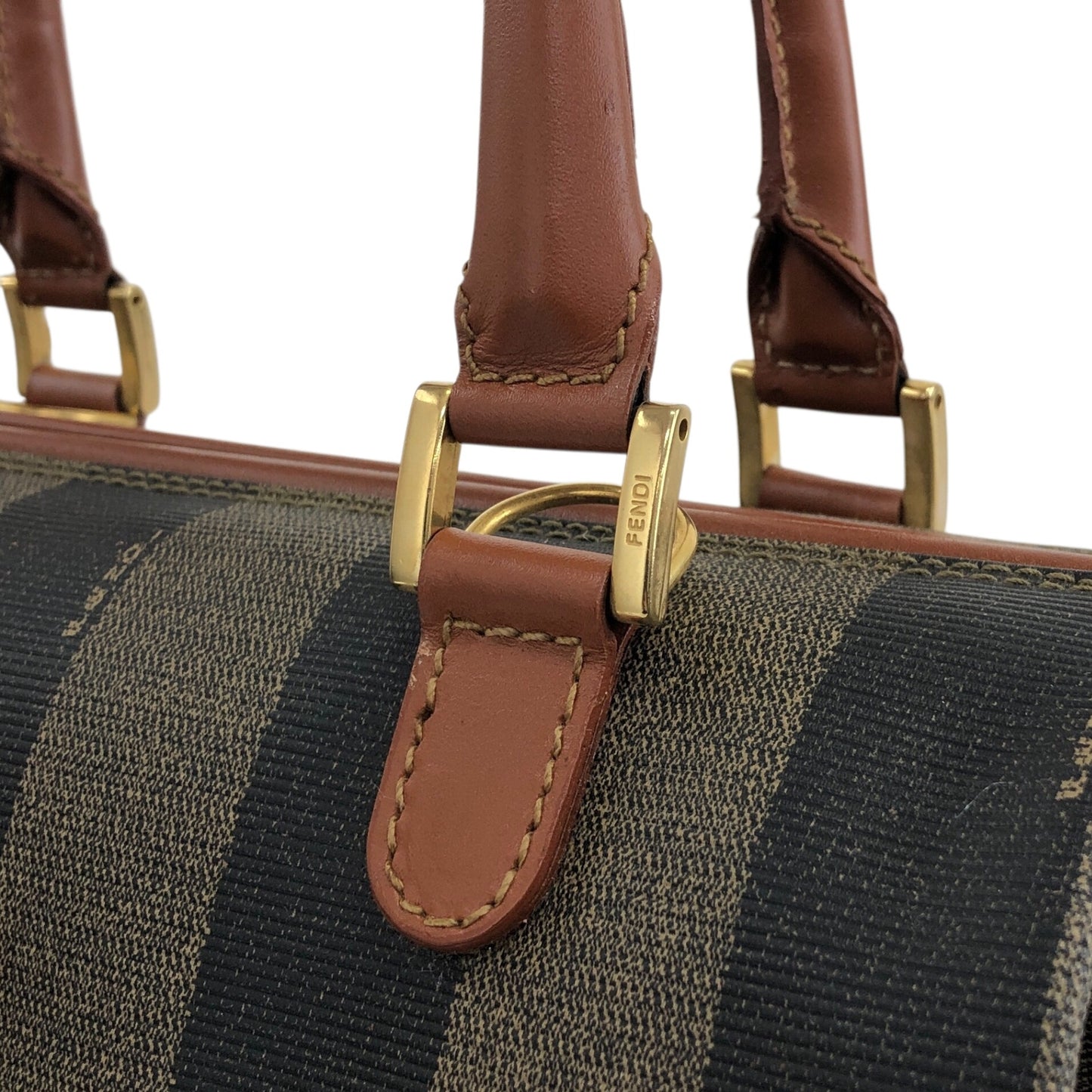 FENDI Pecan Two-way Small Boston bag Shoulder bag Brown Vintage bcg8zs