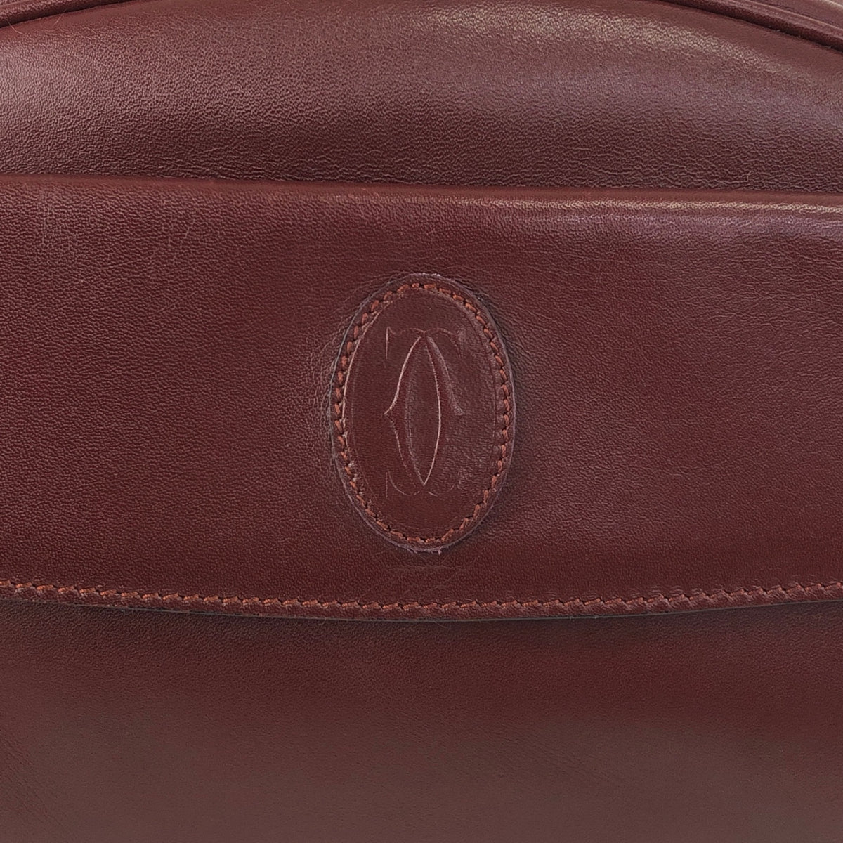 Cartier Logo Shoulder bag Bordeaux Vintage vfnedy
