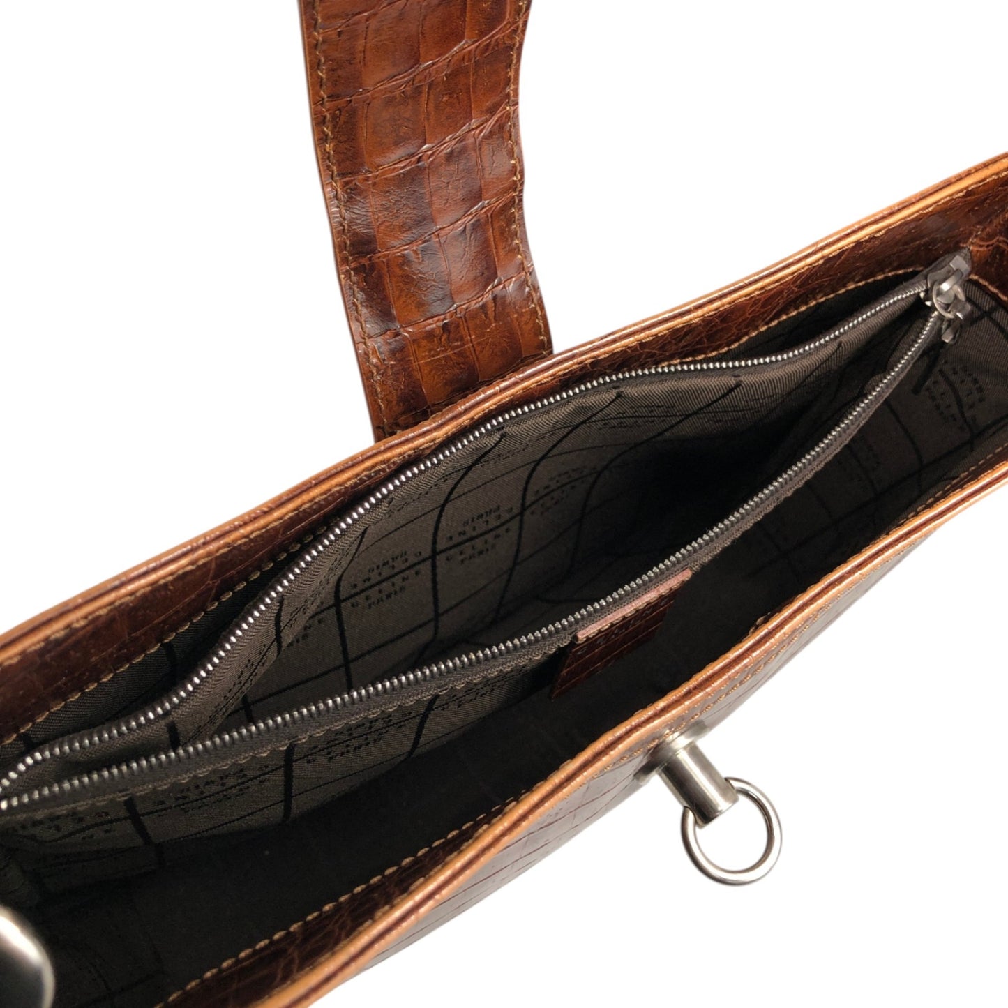 CELINE Gancini Shoulder bag Brown Vintage zaumvu
