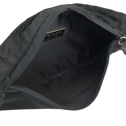 PRADA Tessuto Triangle Logo Sling bag Black Vintage 6r35d5
