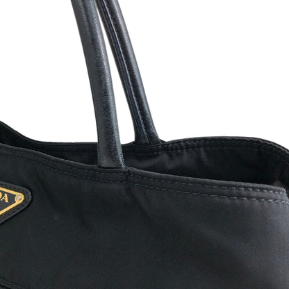 PRADA Tessuto Triangle Logo Two-way Handbag Shoulder bag Black Vintage 2krwdw