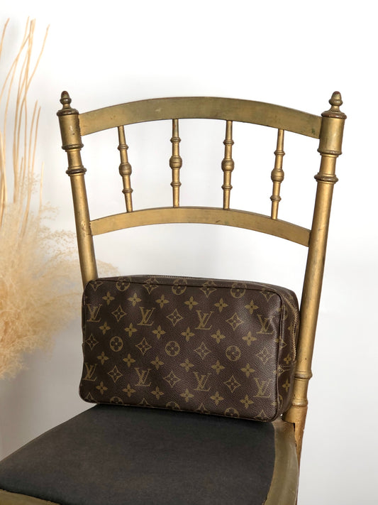 LOUIS VUITTON Monogram Clutch bag Brown Vintage ptjznr