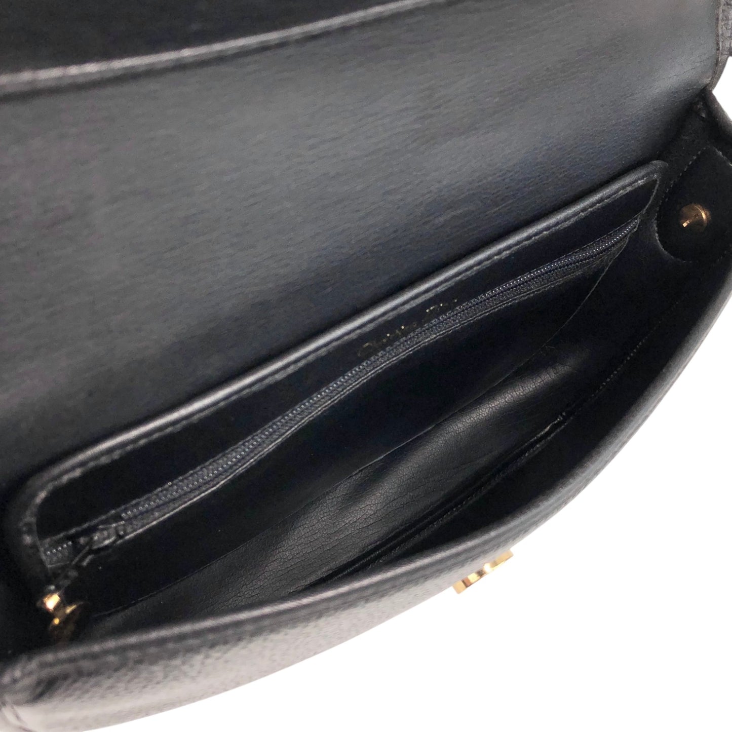 Christian Dior CD Logo Shoulder bag Black Vintage mhs6vd