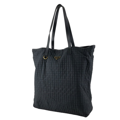 PRADA Triangle Logo Handbag Black Vintage vjh8nj